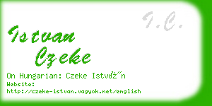 istvan czeke business card